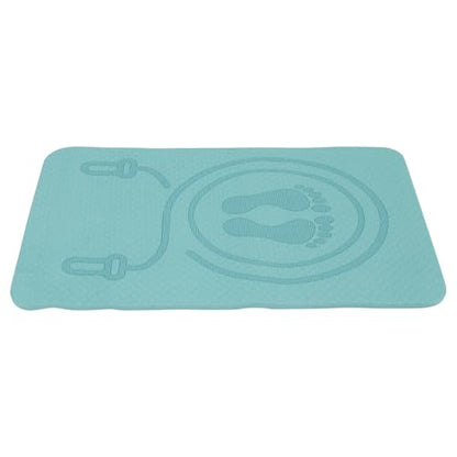 Wakauto Tpe Non-slip Jump Rope Mat Thick Cushioned Portable Workout Pad for Indoor Exercise Shock Absorbing Household Rope Mat with High Elasticity and Floor Protection