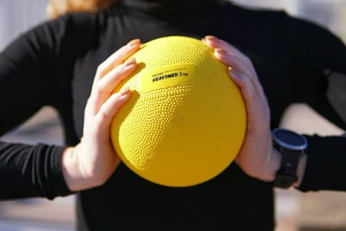 Gymnic Heavymed 2 Medicine Ball, 15cm/2 kg/4.4 lb, Yellow - color: Yellow, size: 2 kg