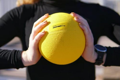 Gymnic Heavymed 2 Medicine Ball, 15cm/2 kg/4.4 lb, Yellow - color: Yellow, size: 2 kg