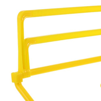 UKCOCO Adjustable Height Agility Hurdles Set, Foldable Yellow Speed Training Hurdles for Football Soccer Agility and Jump Training, Lightweight Portable Equipment for Indoor Outdoor Use