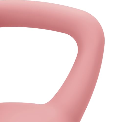 4kg Soft Kettlebell for Women, Non-Slip PVC Coated Home Fitness Weight for Pilates, Strength Training & Full-Body Workouts (Pink)