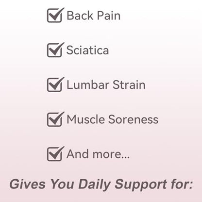 Ultra Breathable & Thin Back Brace for Lower Back Pain – Lightweight, Adjustable Back Brace Belt for Women and Men | Comfortable Lumbar Compression Brace for Sciatica, Scoliosis, Wear Under Clothing