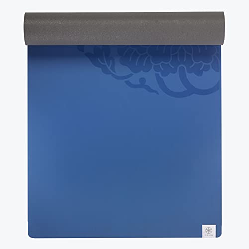 Gaiam Dry-Grip Yoga Mat - 5mm Thick Non-Slip Exercise & Fitness Mat for Standard or Hot Yoga, Pilates and Floor Workouts - Cushioned Support, Non-Slip Coat - 68 x 24 Inches