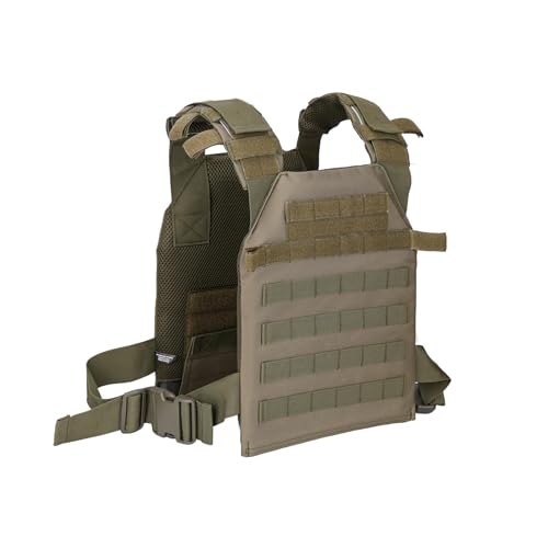 Adjustable Weighted Vest Fitness Sport Training Strength and Endurance Training,Quick Release with Molle for Running,Fitness Workouts - color: Green