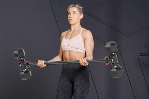 Dumbbell Converter - Turn Dumbbells into Barbell Set, Up to 220LB Capacity