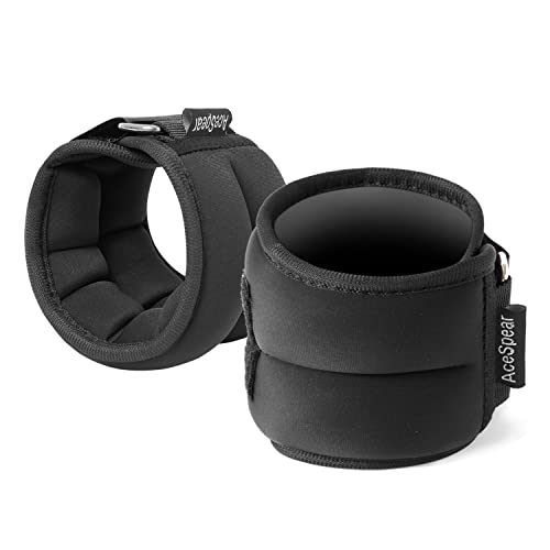 Ankle Weights Sets for Men Women Kids 1lb 2lb 3lb 4lb 5lb Leg Weights Arm Wrist Weights Gym for Foot Exercise Training Workout Walking Jogging Yoga - color: Black, size: 1 lb x 2