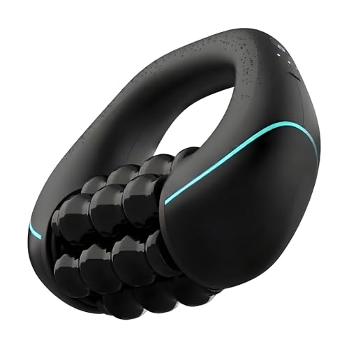 Electric Handheld Rolling Massager - Percussive Massager, Targeting Knots with Precision Deeply Relieve Muscle Soreness, Improve Blood Circulation, 3-Speed Spin for Back, Shoulders, Legs. (Black)