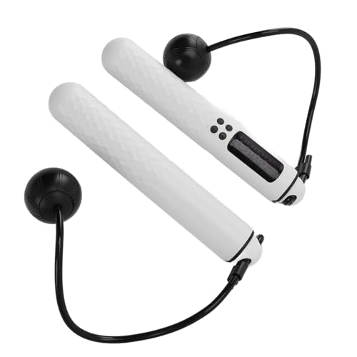 Jump Rope with Counter, Weighted Cordless Skipping Rope for Fitness, Rechargeable Ropeless Jump Rope with Digital Display for Men Women Kids Home Gym Cardio Training
