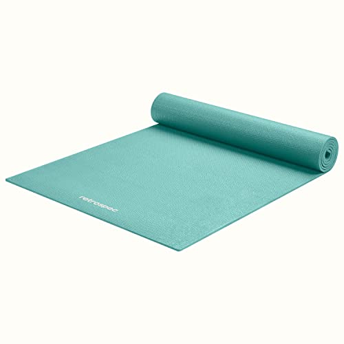 Retrospec Pismo Yoga Mat w/Nylon Strap for Men & Women - Non Slip Exercise Mat for Yoga, Pilates, Stretching, Floor & Fitness Workouts, .5mm Thick, Easy to Clean