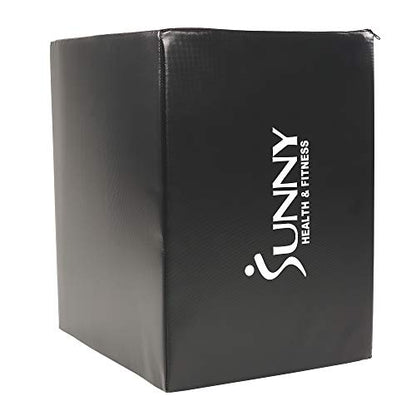 Sunny Health & Fitness Foam Plyo Box with Adjustable Heights and High Weight Capacity