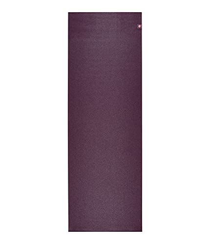 Manduka eKO SuperLite Yoga Mat - 1.5mm Natural Rubber | Foldable & Travel Friendly | Soft Textured Surface | Eco-friendly - color: Acai, size: 71" x 24"