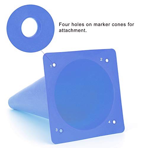 12 Inch Traffic Training Cones, Plastic Safety Parking Cones, 6 Colors - color: Blue, Set of 12