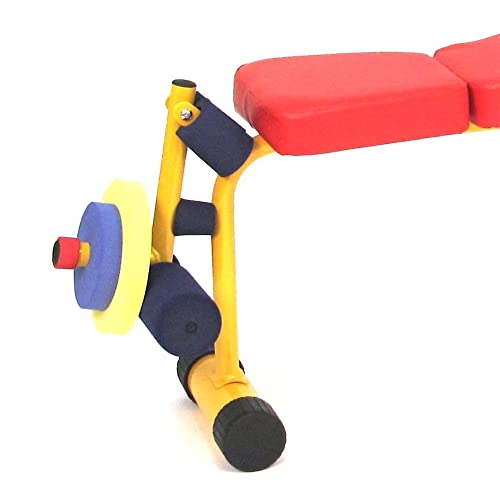 Redmon Fun & Fitness for Kids Adjustable Weight Bench Press Set w/ Barbell & Foam Weights