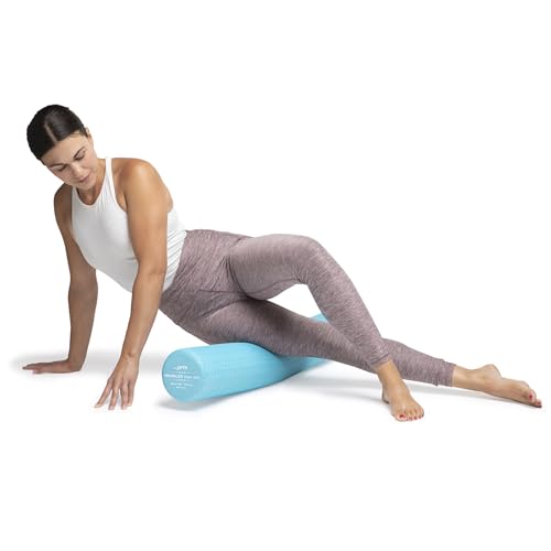 OPTP PRO-Roller Super Soft Density Foam Roller 36 in - Light Blue Low Density Foam Roller for Exercise, Gentle Massage, and Physical Therapy 36" x 6" Round
