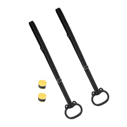 Fitness Gym Rings Set for Children Indoor Training Stretching Pull-Up Rings Straps Adjustable Weight Lifting Exercise Equipment for Home Use