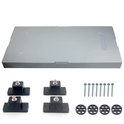 Mini Split Pad 18" W*38" L*3" H Inch Anti Vibration Paver Pads for HVAC Accessories,Air Conditioner Thick Rubber Isolation Mat Shock Absorbing Base for Condenser Units Heat Pump System(Gray)