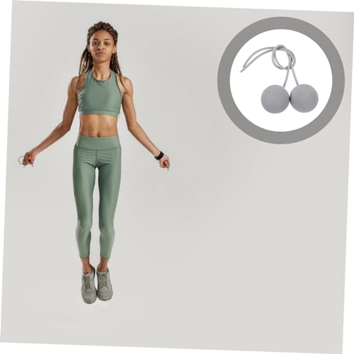 1 Pair Ropeless Ball Skipping Rope Fitness Skipping Rope Ball Cordless Ball Fitness Jump Rope Ball - color: Grey