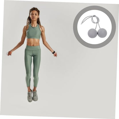 1 Pair Ropeless Ball Skipping Rope Fitness Skipping Rope Ball Cordless Ball Fitness Jump Rope Ball - color: Grey