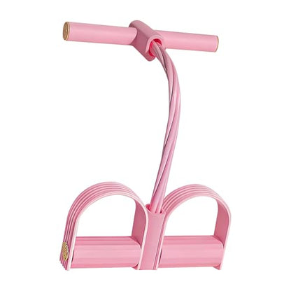 Multifunction Tension Rope - 6-Tube Elastic Pedal Resistance Band with Handle for Abdomen/Waist/Arm/Leg Stretching Slimming Training