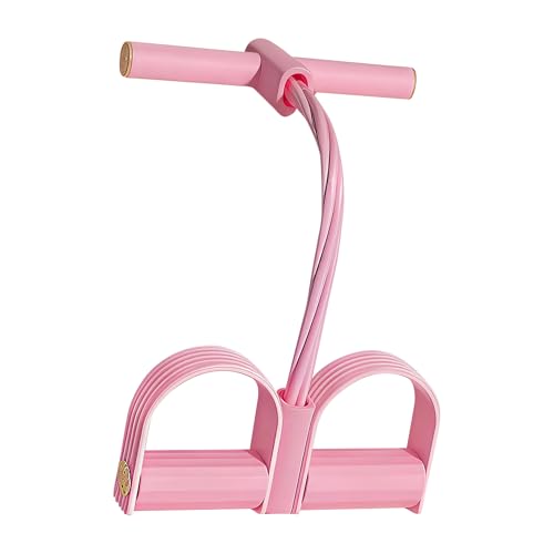 Multifunction Tension Rope - 6-Tube Elastic Pedal Resistance Band with Handle for Abdomen/Waist/Arm/Leg Stretching Slimming Training
