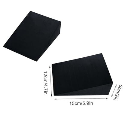 Squat Wedge Blocks Flexible Lightweight Incline Foot Stretch Wedge - color: Black 15x12x5cm (1 pair)