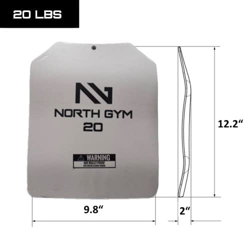Northgym Adjustable Weighted Vest/Incl. 3D Weight Plates in 14lbs / 20lbs/ 30lbs/ 42.5lbs - Optimized Weight Distribution and with Curved Plates for Running, Functional Training and Working Out - style: Black 40lbs
