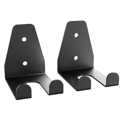 Synergee Wall Mounted Barbell Holder & Gym Accessory Rack – Heavy Duty Steel Storage for Barbells, Collars, Bands, and Fitness Gear – Space Saving Home Gym Equipment Organizer - color: b) Double Bracket Kit
