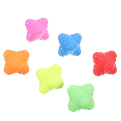6 Pack Hexagonal Reflex Training Balls for Hand-eye Coordination 5.5cm