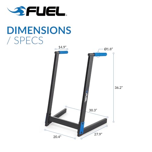 Fuel Pureformance Dip Station | Bodyweight Training | Multiple Options - color: Black/Blue
