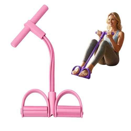 Multifunction Tension Rope, 2026 New Elastic Yoga Resistance Band, Pedal Resistance Bands with Handles, Exercise Bands Stretching Bands for Arm and Leg Workouts - color: Pink