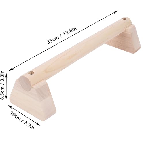 Wooden Parallettes Push Up Bars, Anti Slip Handstand Bars, Handstand Trainer Push Up Handles for Strength Training and Calisthenics, Home Workout Equipment - size: 35cm