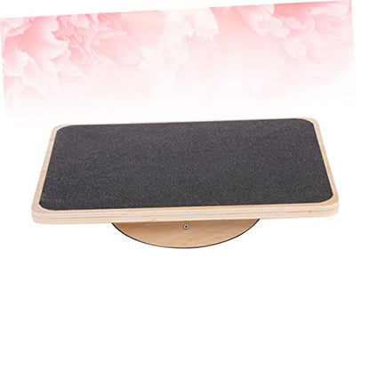 Rectangular Wooden Balance Board for Therapy and Gym Training
