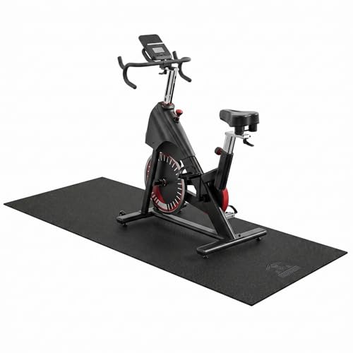 HAPBEAR Treadmill Mat, 55"x24"/68"x24"/79"x35.5" Non-Slip Foldable Exercise Equipment Mat for Walking Pad, Weight Bench, Noise Reducing Shock Absorbing Floor Protector for Home Gym, Carpet & Hardwood Floors - color: 72"L x 36"W x 0.25"Th-Black