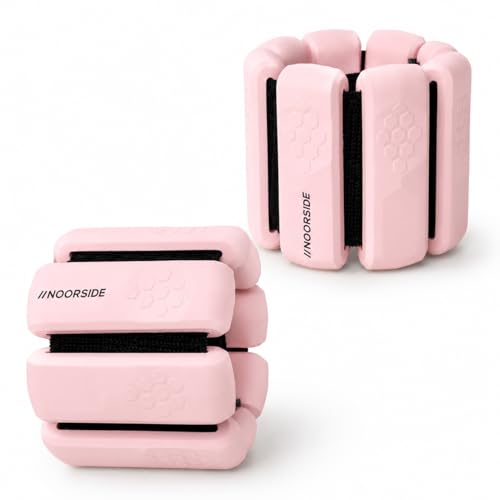 Adjustable Wrist & Ankle Weights for Women & Men – Wearable Weights Set for Walking, Pilates, Yoga, Barre, Running & Home Workouts – Comfortable Silicone Fitness Bands for Strength & Toning - color: BLUSH PINK
