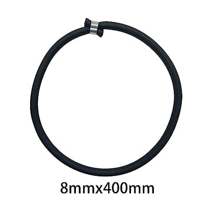 10Pcs Trampoline Elastic Rope Elastic Ties Aluminum Buckle Trampoline Accessories Bungee Cord for Tarp Canopy Exercise Fitness Trampoline, Black