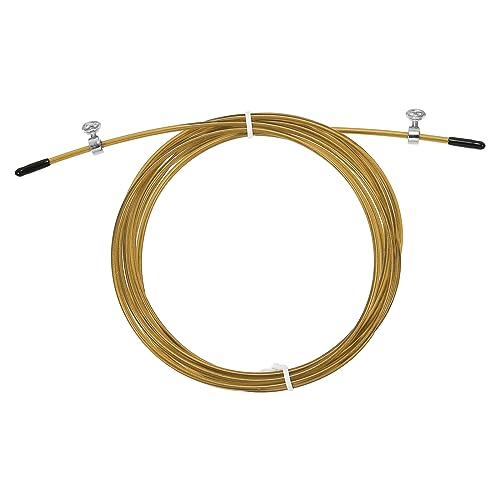 PATIKIL Speed Jump Rope Replacement Cable Professional Skipping Rope Steel Wire Replace for High Speed Jump Ropes - color: Gold Tone