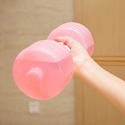 Random Water Filled Dumbbell Adjustable Weight Fitness Equipment For Women Home Office Workout Pink Green Polypropylene 26x10 cm 92 cm Handle