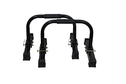 Generic Parallettes Push Up Bar Stand, Folding Fitness Stand Metal for Gym and Home Exercise (Black)
