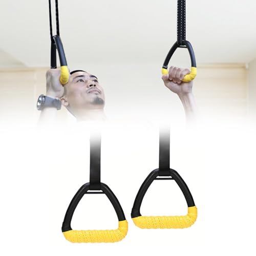 Gymnastics Rings with Straps Strength Training Equipment Pull Up Fitness Trapeze Rod Pull Up Gym Hoop Home Exercise