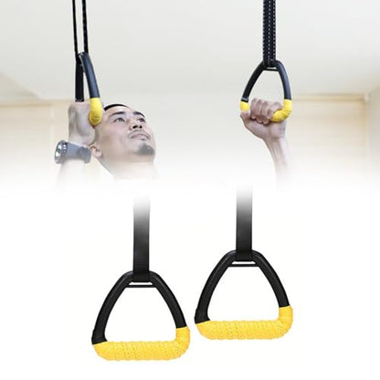 Gymnastics Rings with Straps Strength Training Equipment Pull Up Fitness Trapeze Rod Pull Up Gym Hoop Home Exercise