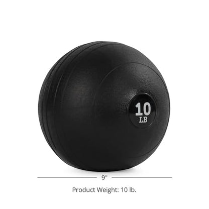 Titan Fitness Rubber Slam Ball, Dead Weight Ball Absorbs Impact, Minimal Bounce, Textured Surface for Strength and Conditioning, Cardio Workouts, Full Body Workout - style: 10 LB