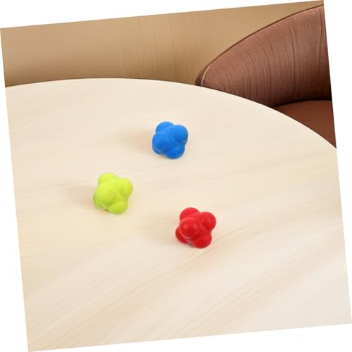 Sosoport 6pcs Hexagon Reaction Ball Hand Eye Coordination Trainer Hockey Equipment Enhance Reflexes Fitness Training Ball