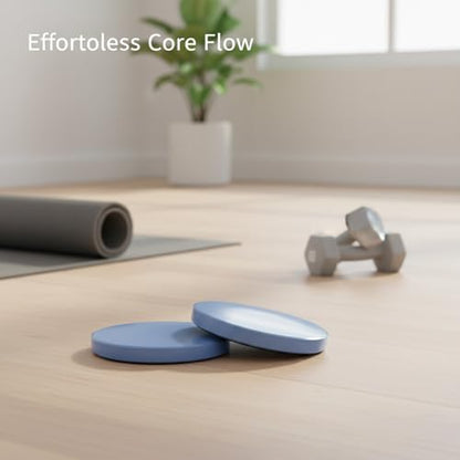 Core Sliders for Home Workouts, PP Plastic Gliding Discs for Pilates and Low-Impact Core Training (1 Pair)