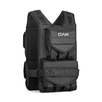 CAP Adjustable Weighted Vest 20–150 lbs for Strength Training, Running & Workouts, Weight Vest for Men & Women, Fitness Training Vest - style: 60lbs