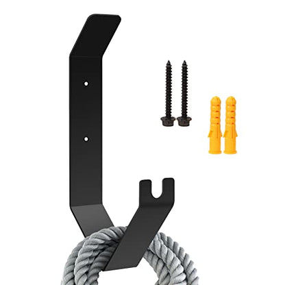 Rope Rack Organizer Battle Ropes Storage Hook Anchor Station Hanger Wall Mount Jump Rope Hanger for Exercise Rope Home Commercial Gym Hook Workout Storage Shelf Hose Hanger Holder kit