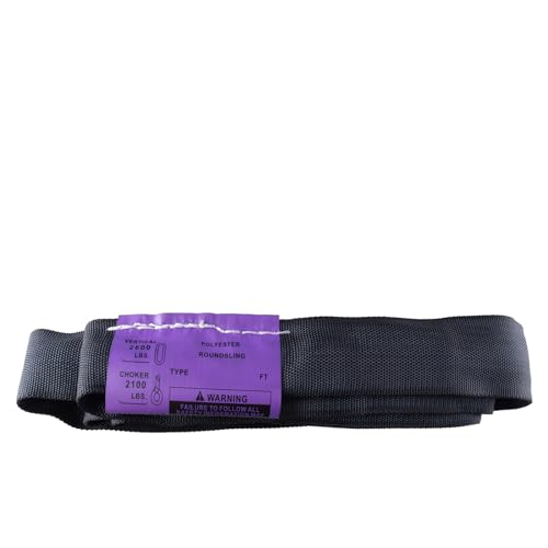 Black Spanset 2ft Lifting Strap Round Sling Polyester 2,600 lb. Vertical Capacity Aerial Hoop Lyra Circus Strage Light Video Use (Puple -Vertical Capacity 2,600 lbs, 2FT)