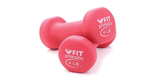 FIT Neoprene Dumbbells (Pairs & Sets) - color: f) RED - 4LB - PAIR