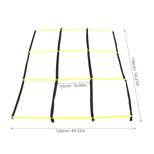 Kisangel Football Ladder: Nine-Square Agility Ladder for Soccer Training - Athletic Speed Training Tool for Footwork - Football Agility and Fitness Workouts Supply
