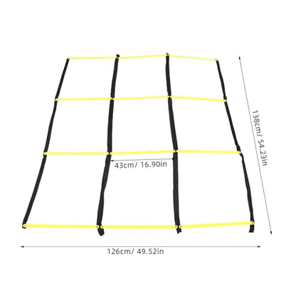 Kisangel Football Ladder: Nine-Square Agility Ladder for Soccer Training - Athletic Speed Training Tool for Footwork - Football Agility and Fitness Workouts Supply