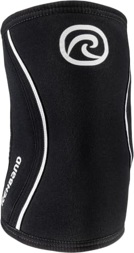 Rehband Elbow 5mm Compression Sleeve, Neoprene Elbow Sleeves for Weightlifting, Anatomical Design, Non-Slip & Close Fitting, Elbow Support Unisex, Colour:Black, Size:Medium - color: Black - 1 Piece, size: Medium
